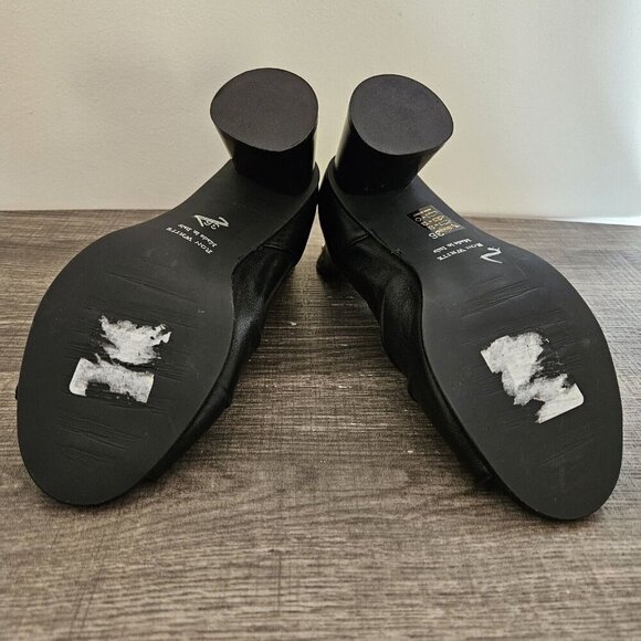 Ron White Ankle Booties Womens US 6 EUR 36  Black Peep Toe Chunky Block Heel Y2K - Picture 10 of 13